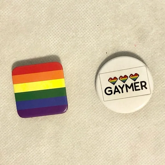 Gay Pride Pinback Buttons - Picture 1 of 7